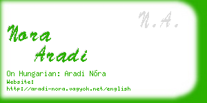 nora aradi business card