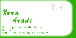 nora aradi business card